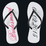 Custom Bruidsmeisje voeg uw eigen huwelijksdatum c Teenslippers<br><div class="desc">Aangepaste bruidsmeisje teenslippers - voeg uw eigen trouwdatum leuke aanpasbare bruidsmeisjes cadeau.</div>