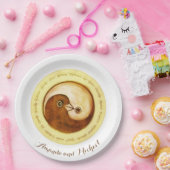 CUSTOM BRUILOFT BORD 9" Gouden YinYang duiven Harm (Feest)