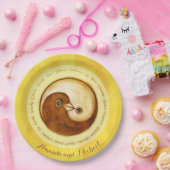 CUSTOM BRUILOFT BORD 9" Gouden YinYang duiven Harm (Feest)