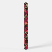 Custom Bruin Bloemen Geel Roze Sinaasappel Bloemen iPhone Hoesje (Rechterkant)