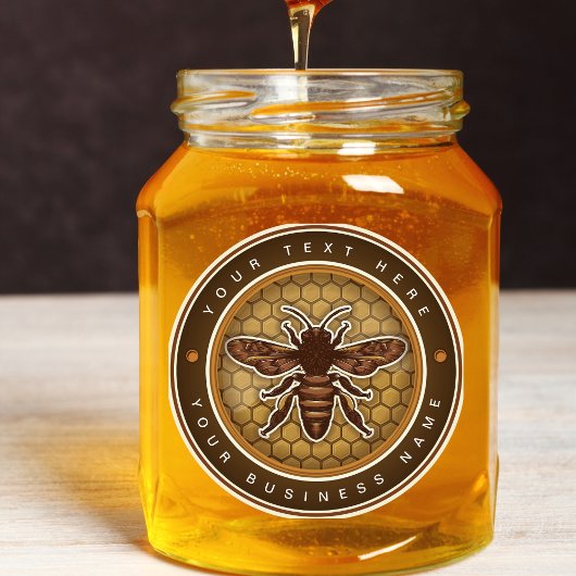 Custom  bruin Honey Jar Bee Label