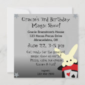 Custom Brunette Girl Hocus Pocus Birthday Invites Kaart (Achterkant)
