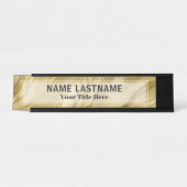 Custom Brushed Gold Office | Professional Modern Bureau Naambordje (Voorkant)