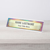 Custom Brushed Gold | Professional Modern Bureau Naambordje (Voorkant)