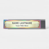 Custom Brushed Gold | Professional Modern Bureau Naambordje (Voorkant)