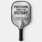Custom Brushed Steel Precision Tech Pickleball Pad Paddle (Achterkant)