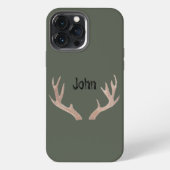 CUSTOM Buck telefoon case- hand getrokken gewei, G iPhone Hoesje (Achterkant)