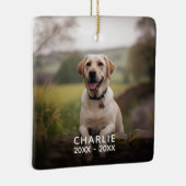 Custom Buffalo Pset Photo Pet Memorial Keramisch Ornament (Rechts)