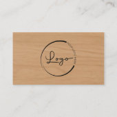 Custom Builder Wood Professional QR Code Visitekaartje (Achterkant)