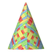 Custom Building Block Birthday Party Hat Feesthoedjes (Achterkant)