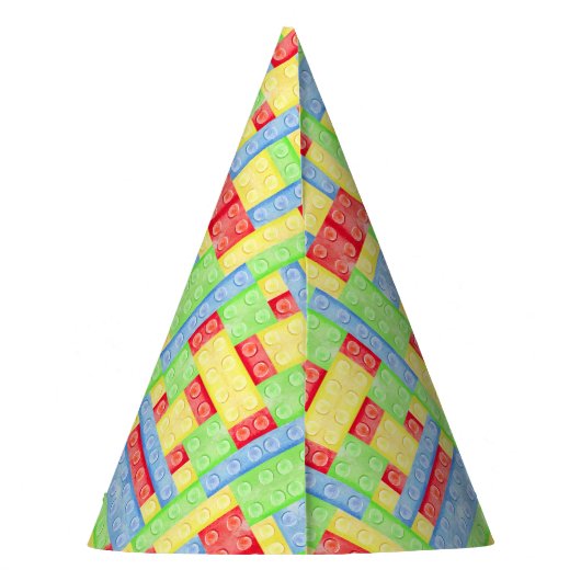 Custom Building Block Birthday Party Hat Feesthoedjes (Achterkant)