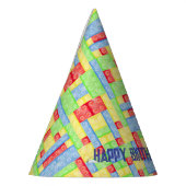 Custom Building Block Birthday Party Hat Feesthoedjes (Links)