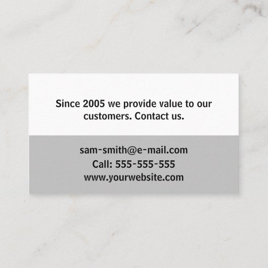 Custom Building Dak Professionele Bouw Visitekaartje (Achterkant)