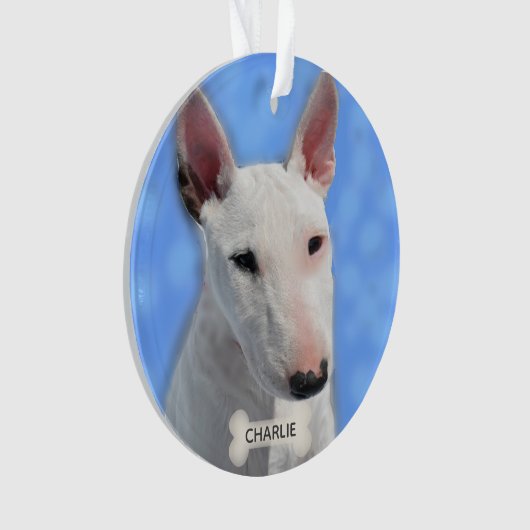 Custom Bull Terrier Dog Foto Ornament (voorkant)