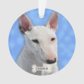 Custom Bull Terrier Dog Foto Ornament (voorkant)