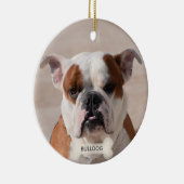 Custom Bulldog Boxer Dog Foto Keramisch Ornament (Rechts)