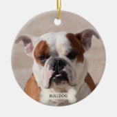 Custom Bulldog Boxer Dog Foto Keramisch Ornament (Voorkant)