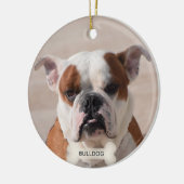 Custom Bulldog Boxer Dog Foto Keramisch Ornament (Links)