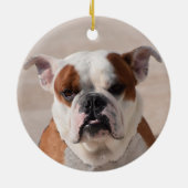 Custom Bulldog Boxer Dog Foto Keramisch Ornament (Achterkant)