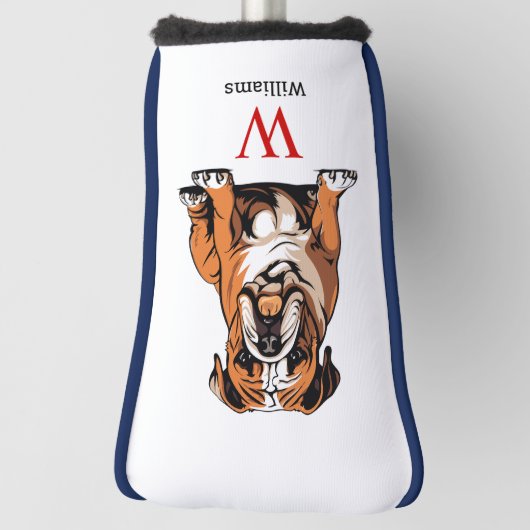  Custom Bulldog Putter   Golfheadcover (Draai 90)