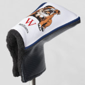 Custom Bulldog Putter   Golfheadcover (3/4 voorkant)