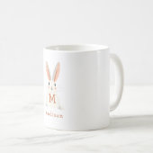 Custom Bunny Monogram Name Gift Koffiemok (Voorkant rechts)