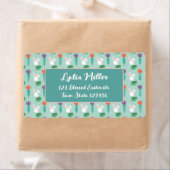 Custom Bunny & Tulip Easter Return Address Label (Insitu)