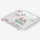 Custom Buon Natale Italiaans Vrolijk Kerstfeest Papieren Bordje (Gebogen)