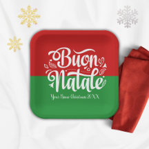 Custom Buon Natale Italiaans Vrolijk Kerstfeest