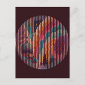 Custom Burgundy Striped Art Postcard Briefkaart (Voorkant)