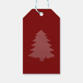 Custom Burgundy Whimsical Doodle Christmas Gift  Cadeaulabel (Achterkant)