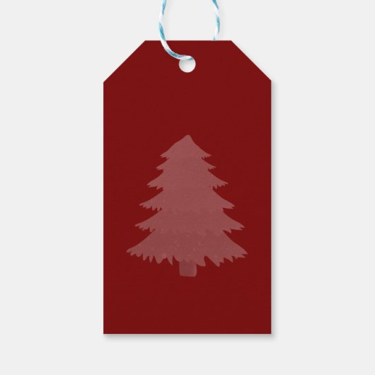 Custom Burgundy Whimsical Doodle Christmas Gift  Cadeaulabel (Achterkant)