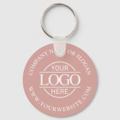 Custom Busines Logo Promotional Dusty Rose Sleutelhanger (Achterkant)