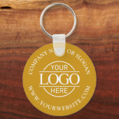 Custom Busines Logo Promotional Mustard Yellow Sleutelhanger (Voorkant)