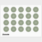 Custom Busines Logo Promotional Sage Green Ronde Sticker (Vel)