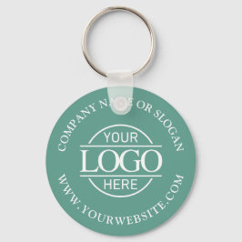 Custom Busines Logo Promotional Teal Green  Sleutelhanger