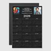 Custom Business 2026 Kalender Bedrijf Logo Magnet (Voorkant / Achterkant)