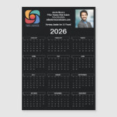 Custom Business 2026 Kalender Bedrijf Logo Magnet (Voorkant)