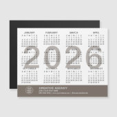 Custom Business 2026 Magnetic Calendar (Voorkant / Achterkant)