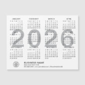 Custom Business 2026 Witte Magnetische Kalender (Voorkant)