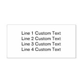 Custom Business 4 regels van Serif Tekst Zelfinktende Stempel (Design)