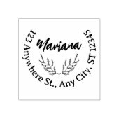 Custom Business Address Stamp – Clean Round Design Rubberstempel (Afrduk)