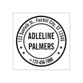 Custom Business Address Stamp – Round Design Rubberstempel (Afrduk)
