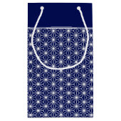 Custom Business Bag|Japans KIMON Patroon ASANOHA Klein Cadeauzakje (Achterkant)