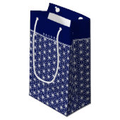 Custom Business Bag|Japans KIMON Patroon ASANOHA Klein Cadeauzakje (Voorkant Gekanteld)