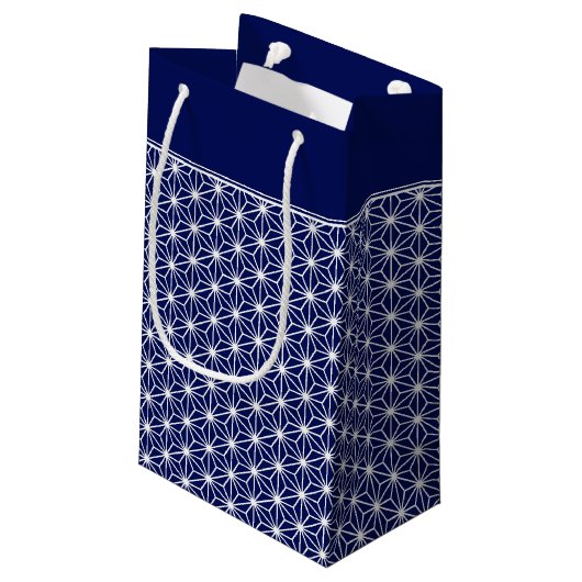 Custom Business Bag|Japans KIMON Patroon ASANOHA Klein Cadeauzakje (Achterkant Gekanteld)