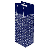 Custom Business Bag|Japans KIMON Patroon ASANOHA Wijn Cadeautas (Voorkant Gekanteld)