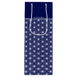 Custom Business Bag Japans KIMON Patroon ASANOHA Wijn Cadeautas