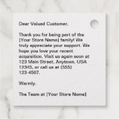 Custom Business bedankt Yin Yang Bedankjes Labels (Achterkant)