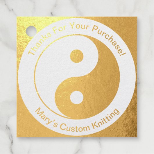 Custom Business bedankt Yin Yang Bedankjes Labels (Voorkant)